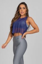 CROPPED SOLTINHO DE TULE (AZUL MARINHO) | REF: K2874-D - Imagem 2
